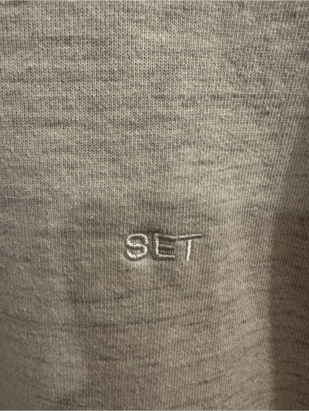 SET Active Heavyweight Sweats Crewneck Light Gray 100% Cotton Size Large - Picture 4 of 6